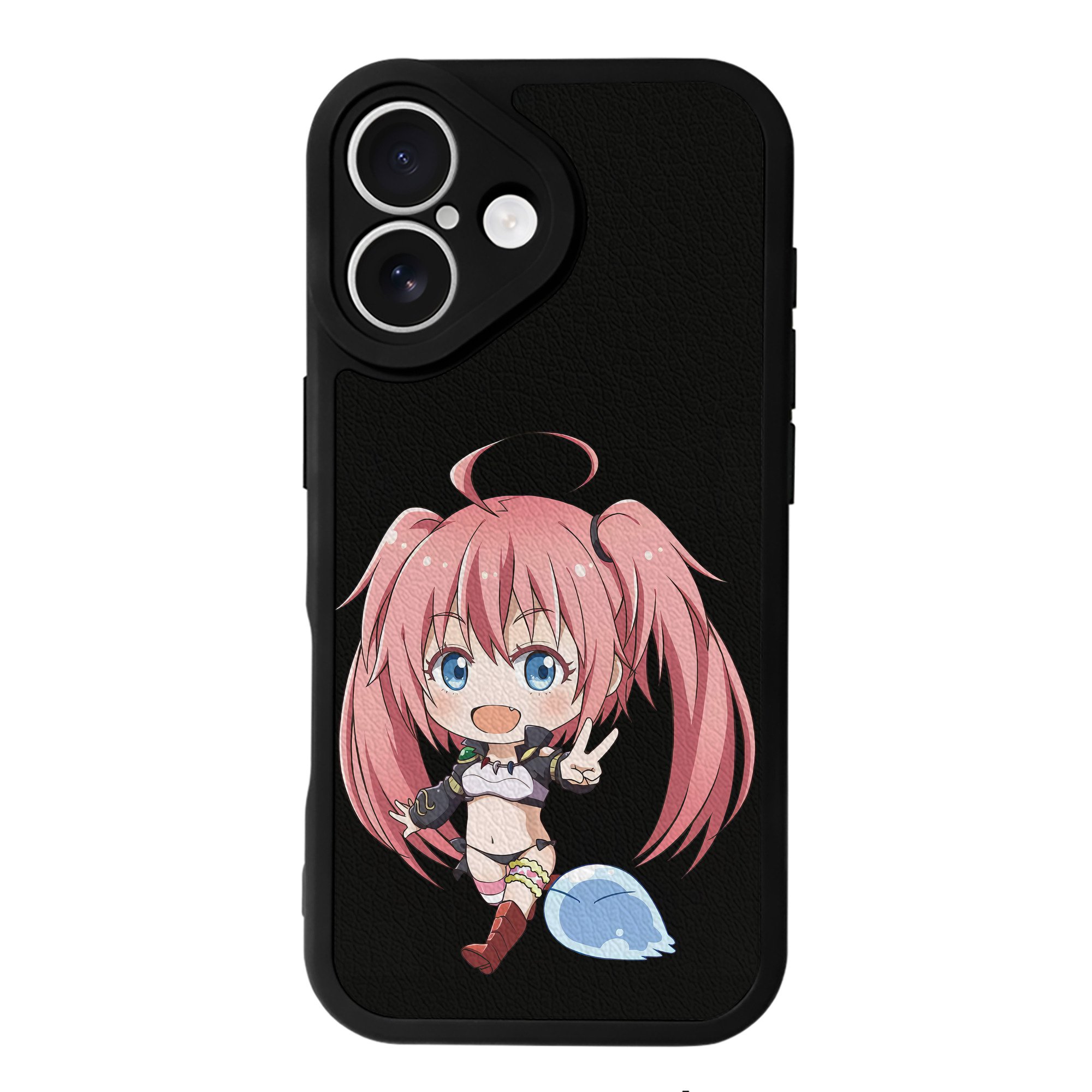 （画像用） 転スラ Regarding Reincarnated to Slime 【iPhone 16シリーズ対応】シリコンスマホケース（レザー調） 材質：シリコン